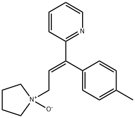 Pyridine, 2-[(1E)-1-(4-methylphenyl)-3-(1-oxido-1-pyrrolidinyl)-1-propen-1-yl]- Structure