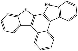 14H-ベンゾ[c]ベンゾ[4,5]チエノ[2,3-a]カルバゾール 化学構造式