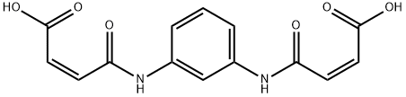 4,4'-(1,3-フェニレン)ビスイミノビス[(Z)-4-オキソ-2-ブテン酸] 化学構造式