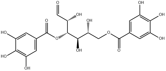 D-Glucose, 3,6-bis(3,4,5-trihydroxybenzoate) Struktur