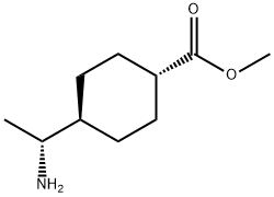 Cyclohexanecarboxylic acid, 4-[(1R)-1-aminoethyl]-, methyl ester, trans- Struktur