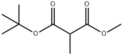 3-甲基-2-甲基丙二酸-1-叔丁基酯 结构式