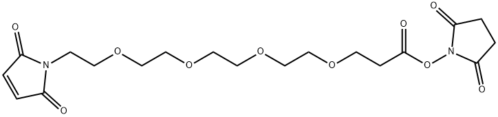 马来酰亚胺-四聚乙二醇-丙烯酸琥珀酰亚胺酯 结构式