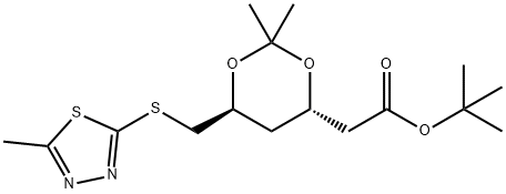 D-erythro-Hexonic acid, 2,4-dideoxy-3,5-O-(1-methylethylidene)-6-S-(5-methyl-1,3,4-thiadiazol-2-yl)-6-thio-, 1,1-dimethylethyl ester,1326303-05-2,结构式