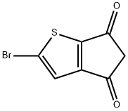 2-BROMO-4H-CYCLOPENTA[B]THIOPHENE-4,6(5H)-DIONE, 1330711-25-5, 结构式