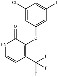 2(1H)-Pyridinone, 3-(3-chloro-5-iodophenoxy)-4-(trifluoromethyl)-