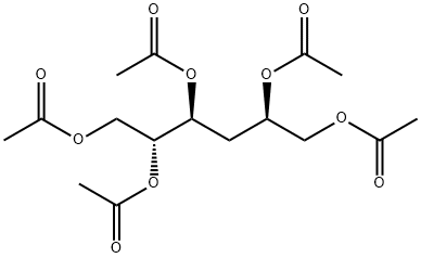 ribo-Hexitol, 3-deoxy-, pentaacetate Structure