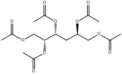 xylo-Hexitol, 3-deoxy-, pentaacetate 化学構造式