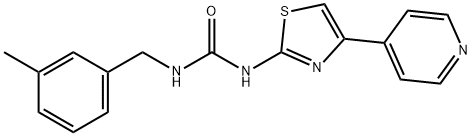 Urea, N-[(3-methylphenyl)methyl]-N'-[4-(4-pyridinyl)-2-thiazolyl]- Structure
