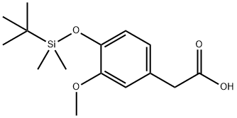 Benzeneacetic acid, 4-[[(1,1-dimethylethyl)dimethylsilyl]oxy]-3-methoxy- Struktur