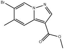 6-溴-5-甲基H-吡唑并[1,5-A]吡啶-3-羧酸甲酯,1345121-19-8,结构式