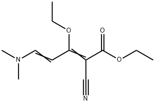 ethyl 2-cyano-5-(dimethylamino)-3-ethoxypenta-2,4-die Struktur