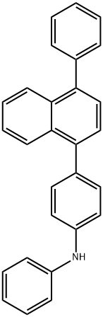 Benzenamine, N-phenyl-4-(4-phenyl-1-naphthalenyl)- Structure