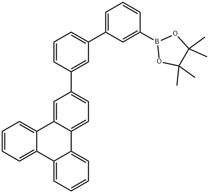1,3,2-Dioxaborolane, 4,4,5,5-tetramethyl-2-[3'-(2-triphenylenyl)[1,1'-biphenyl]-3-yl]- 结构式