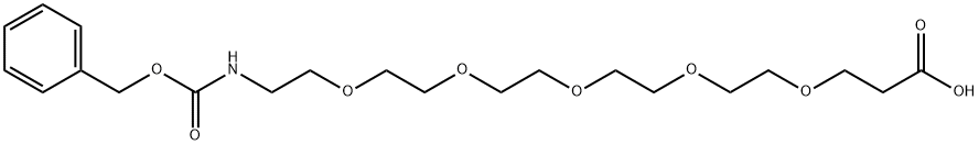 Cbz-N-amido-PEG5-acid 化学構造式