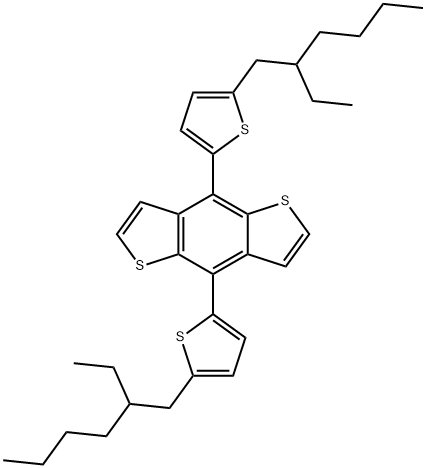 4,8-Di(2-(2-ethylhexyl)thiophene-5-yl)-benzo[1,2-b:4,5-b']dithiophene Struktur