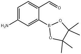 4-氨基-2-(4,4,5,5-四甲基-1,3,2-二氧硼杂环戊烷-2-基)苯甲醛 结构式
