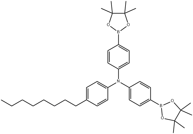 N-(4-octylphenyl)-4-(4,4,5,5-tetramethyl-1,3,2-dioxaborolan-2-yl)-N-(4-(4,4,5,5-tetramethyl-1,3,2-di, 1357009-85-8, 结构式