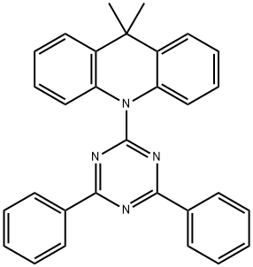 11-(4,6-Diphenyl-[1,3,5]triazin-2-yl)-9,9-dimethyl-9,10-dihydro-acridine Structure