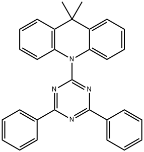 11-(4,6-Diphenyl-[1,3,5]triazin-2-yl)-9,9-dimethyl-9,10-dihydro-acridine,1357066-20-6,结构式