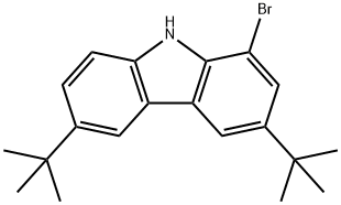 1-溴-3,6-二叔丁基-9H-咔唑,1357359-52-4,结构式