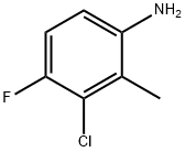 Benzenamine, 3-chloro-4-fluoro-2-methyl- Struktur