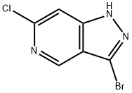 3-ブロモ-6-クロロ-1H-ピラゾロ[4,3-C]ピリジン 化学構造式