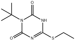 1,3,5-Triazine-2,4(1H,3H)-dione, 3-(1,1-dimethylethyl)-6-(ethylthio)- Struktur