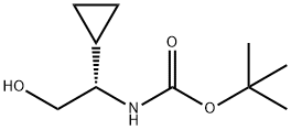 Carbamic acid, N-[(1S)-1-cyclopropyl-2-hydroxyethyl]-, 1,1-dimethylethyl ester Structure