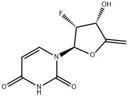 4',5'-Didehydro-2',5'-dideoxy-2'-fluorouridine Structure