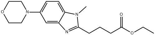 1-Methyl-5-(4-morpholinyl)-1H-benzimidazole-2-butanoic Acid Ethyl Ester Structure