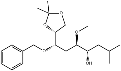 D-allo-Nonitol, 1,2,3,6-tetradeoxy-2-methyl-5-O-methyl-8,9-O-(1-methylethylidene)-7-O-(phenylmethyl)- Struktur