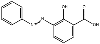 Benzoic acid, 2-hydroxy-3-(2-phenyldiazenyl)- Struktur