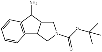 Indeno[1,2- c ]pyrrole-2(1 H )-carboxylic acid, 8-
amino-3,3a,8,8a-tetrahydro-, 1,1-dimethylethyl
ester,1369504-85-7,结构式