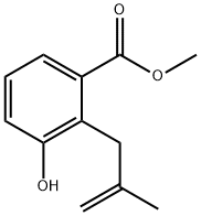 Benzoic acid, 3-hydroxy-2-(2-methyl-2-propen-1-yl)-, methyl ester Structure