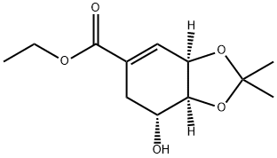 Ethyl 3,4-O-isopropylideneshikiMate 化学構造式