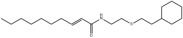 2-(2-decenoylamino)ethyl-2-(cyclohexylethyl)sulfide Struktur