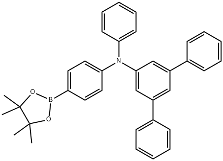 [1,1':3',1''-Terphenyl]-5'-amine, N-phenyl-N-[4-(4,4,5,5-tetramethyl-1,3,2-dioxaborolan-2-yl)phenyl]- Structure