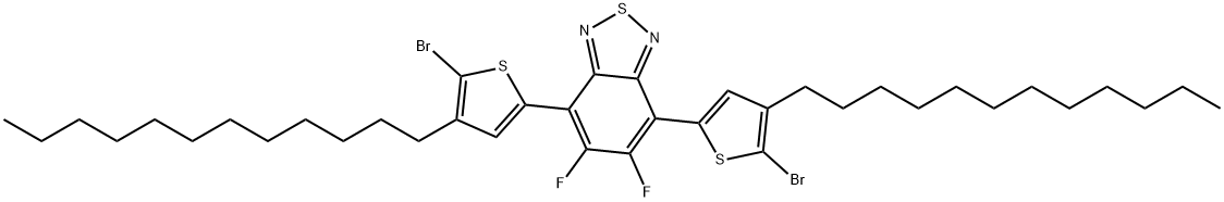 IN1606, 4,7-Bis(5-bromo-4-dodecylthiophen-2-yl)-5,6-difluorobenzo[c][1,2,5]thiadiazole Struktur