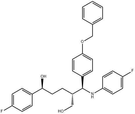 苄基依泽替米贝二醇, 1374250-06-2, 结构式