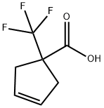 1-(trifluoromethyl)cyclopent-3-ene-1-carboxylic acid Structure
