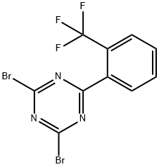 2,4-Bromo-6-(2-trifluoromethylphenyl)-1,3,5-triazine Structure