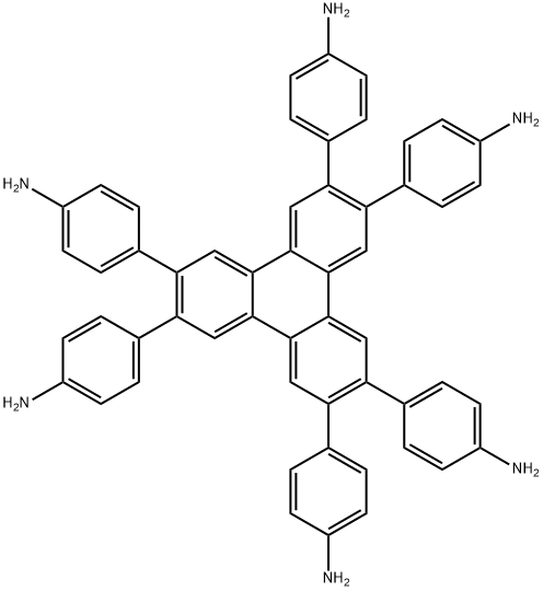 2,3,6,7,10,11-hexa(4'-aminophenyl) trimethylene 化学構造式