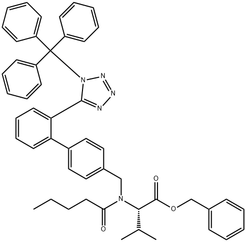 N-[(2′-(1-Triphenylmethyl-Tetrazole-5-Yl)Biphenyl-4-Yl]-Methyl]-N-Valeryl-L- Valine Benzyl Ester Struktur