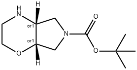 CIS-(4AR,7AS)-叔-丁基六氢吡咯并[3,4-B][1,4]噁嗪-6(2H)-甲酸基酯(4AR,7AS)-叔-丁基六氢吡咯并[3,4-B][1,4]噁嗪-6(2H)-甲酸基酯, 138027-02-8, 结构式