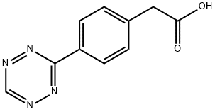 2-[4-(1,2,4,5-テトラジン-3-イル)フェニル]酢酸 化学構造式