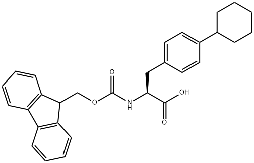 L-Phenylalanine, 4-cyclohexyl-N-[(9H-fluoren-9-ylmethoxy)carbonyl]- Structure