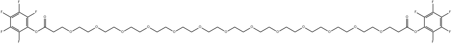 双-十三聚乙二醇-PFP酯, 1383567-59-6, 结构式