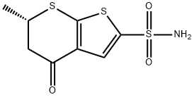 (6S)-4-Oxo-6-methyl-5,6-dihydro-4H-thieno[2,3-b]thiopyran-2-sulfonamide Structure