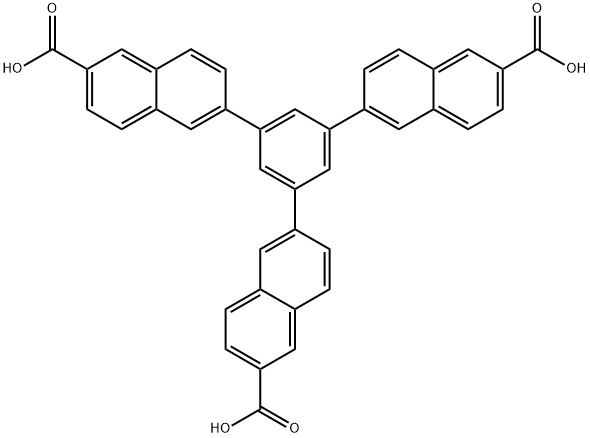 6,6′,6″-(benzene-1,3,5-triyl)tris(2-naphthoic acid), 1383916-83-3, 结构式